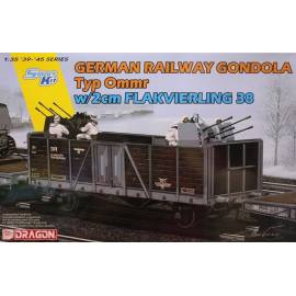 GERMAN RAILWAY GONDOLA Typ Ommr w/2cm FLAKVIERLING 38
