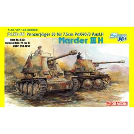 Sd.Kfz.138 Panzerjäger 38 für 7.5cm Pak40/3 Ausf.H MARDER III H Smart Kit