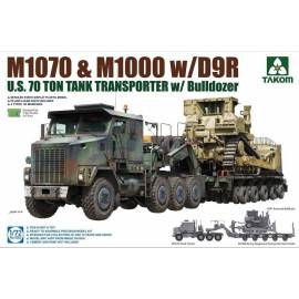 M1070 & M1000 w/D9R U.S. 70 Ton Tank Transporter w/Bulldozer