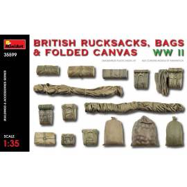 Maquette Diorama BRITISH RUCKSACKS BAGS & FOLDED CANVAS WW2|1:35|MiniArt|35599