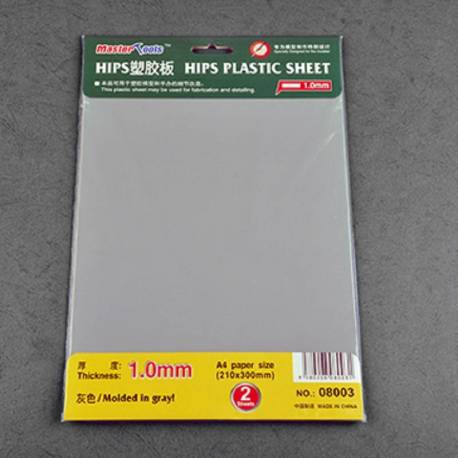 0.3mm HIPS PLASTIC PLATE A4 SIZE (210mm*300mm*2PCS)