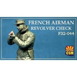 French airman checking revolver