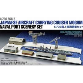 Japanese Aircraft Carrying Cruiser Mogami Naval Port Scenery Set