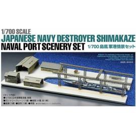 Japanese Navy Destroyer Shimakaze Naval Port Scenery Set