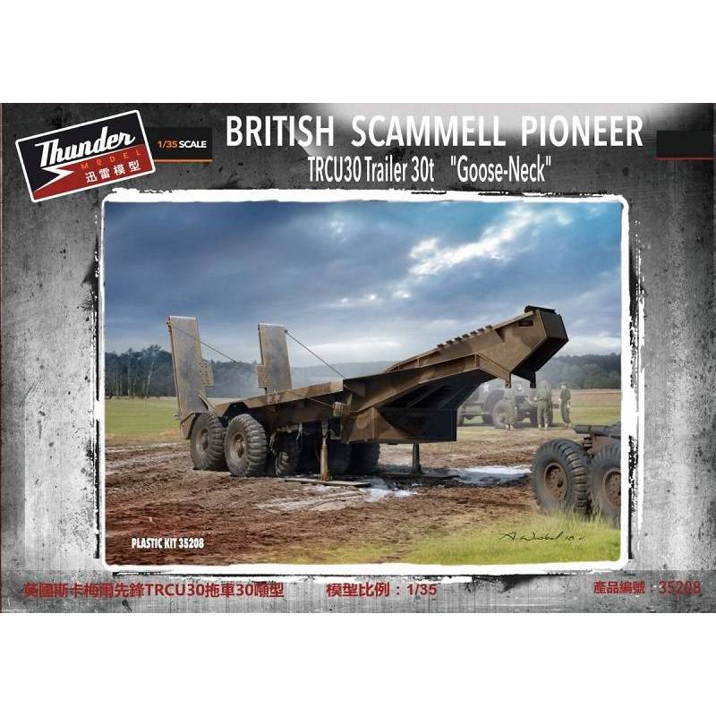 Maquette British Scammell Pioneer Trcu30 Trailer 30t "goose-neck" |thunder Model - Imagen 1 de 2