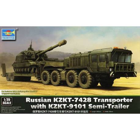 Russian KZKT-7428 Transporter with KZKT-9101 Semi-Trailer