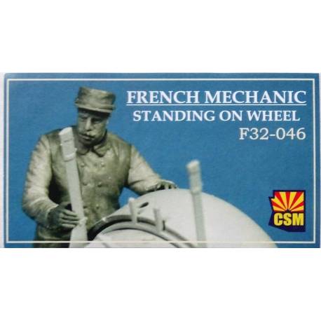 French mechanic on a wheel