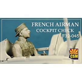 French airman cockpit check