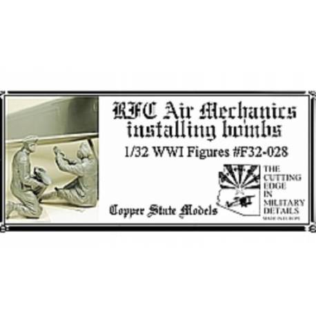 RFC Air Mechanics installing the bombs