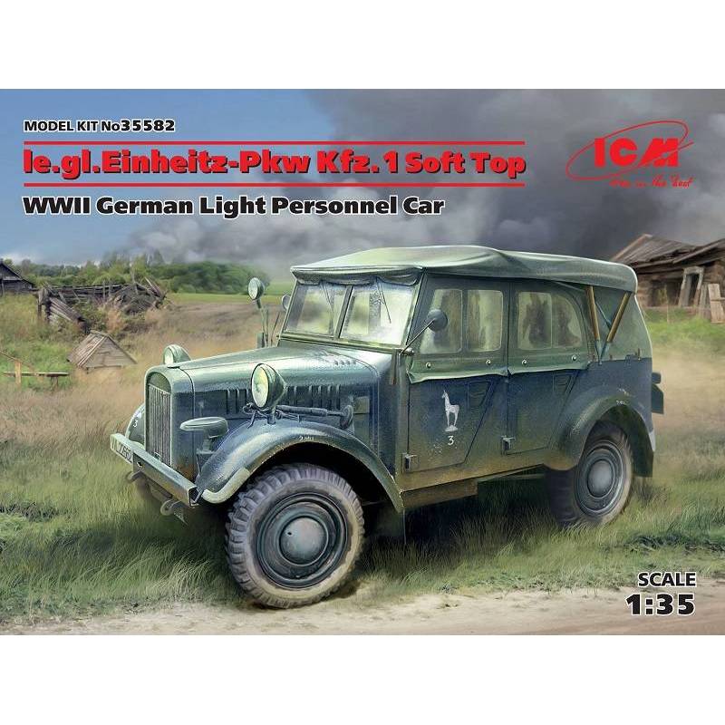 Modello Auto Le.gl.einheitz-pkw Kfz.1 Soft Top Wwii Tedesco Leggero Personale C