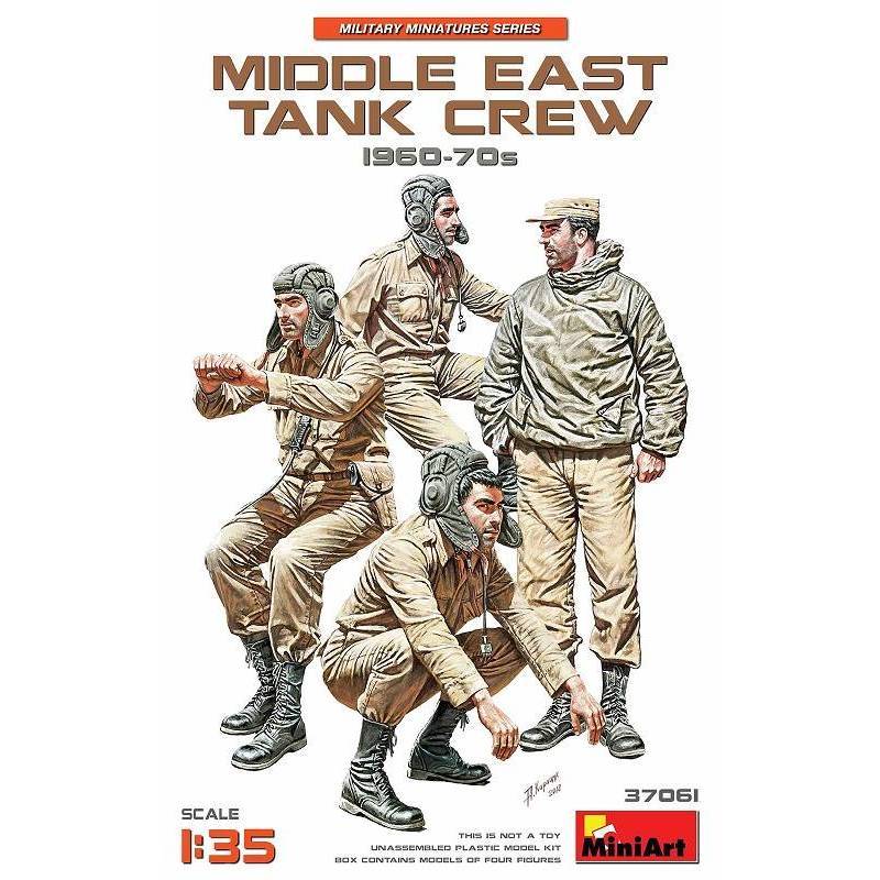 Figurina Maquette Equipaggio Di Carro Armato Del Medio Oriente 1960-70