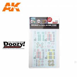 DECALS FOR ROUTE 66 GAS PUMP (COLOR DECALS)