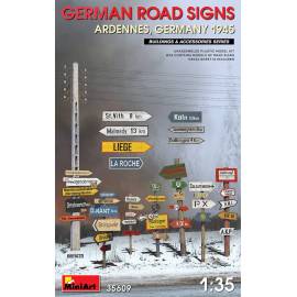 GERMAN ROAD SIGNS (ARDENNES, GERMANY 1945)