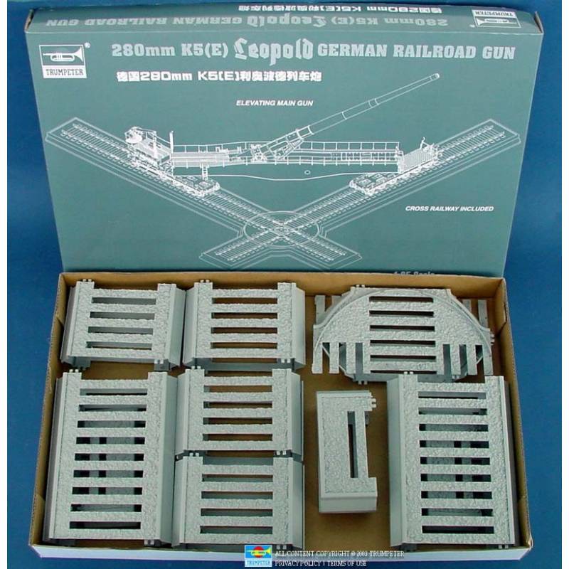 Modell Canon 280 mm K5 (e) Leopold German Railroad Gun |Trompeter|00207| 1:35 - Bild 9 von 19