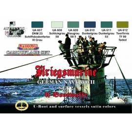 GERMAN WWII KRIEGSMARINE SET-2 6x 22ml acrylic colours 