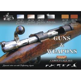 Peinture CAMOUFLAGE SET Guns and Weapons 6x 22ml acrylic colours|LIFECOLOR|LCCS26