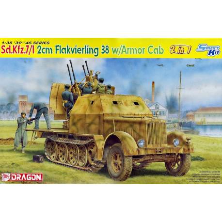 Sd.Kfz.7/1 2cm Flakvierling 38 w/Armor Cab (2 en 1) 