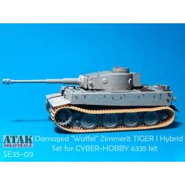 DAMAGED "WAFFEL" ZIMMERIT TIGER I HYBRID 