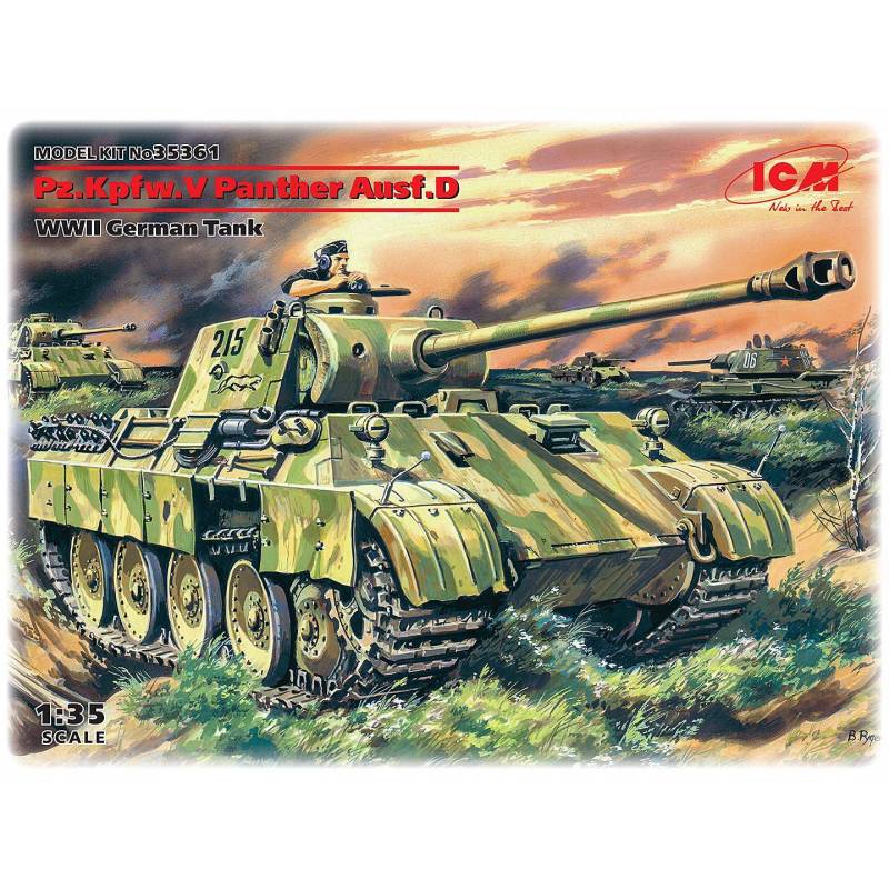 Modello Carro Pz.Kpfw.V Panther Ausf.D Wwii Carro Tedesco Icm 35361 1/35