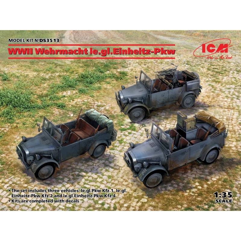 Modello Auto WWII Wehrmacht Le.gl.einheitz-pkw Icm Ds3513 1/35