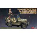 1/4 ton 4x4 Utility Truck (Cal. 50 M2 Machine Gun) w/Blond Girl's Figure