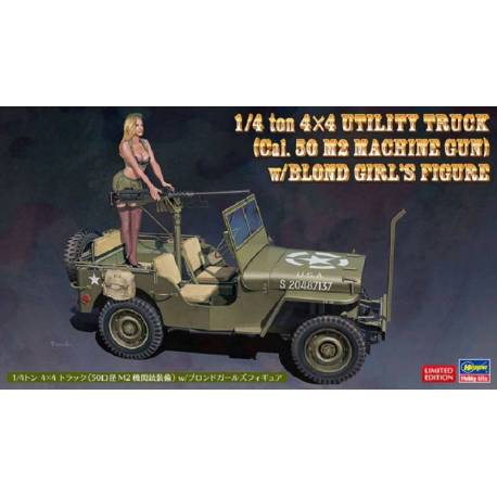 1/4 ton 4x4 Utility Truck (Cal. 50 M2 Machine Gun) w/Blond Girl's Figure