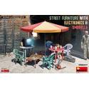 STREET FURNITURE WITH ELECTRONICS & UMBRELLA