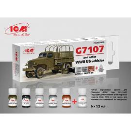 Acrylic Paint Set for G7107 and other WW2 US vehicles