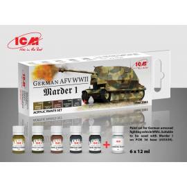 Acrylic paint set for German AFV WW2 and Marder I