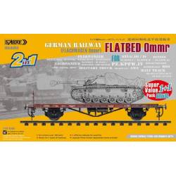 German Railway Flatbed Ommr (Flachwagen Ommr) Super Value Pack (1+1)