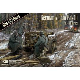 German 7,5cm Pak40 with 4 Figures
