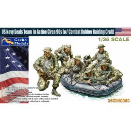 US Navy Seals Team In Action Circa 90s w/ Combat Rubber Raiding Craft