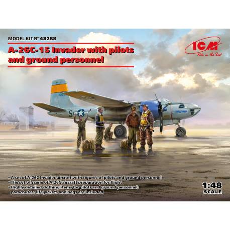 A-26C-15 Invader w/USAF pilots and ground personnel