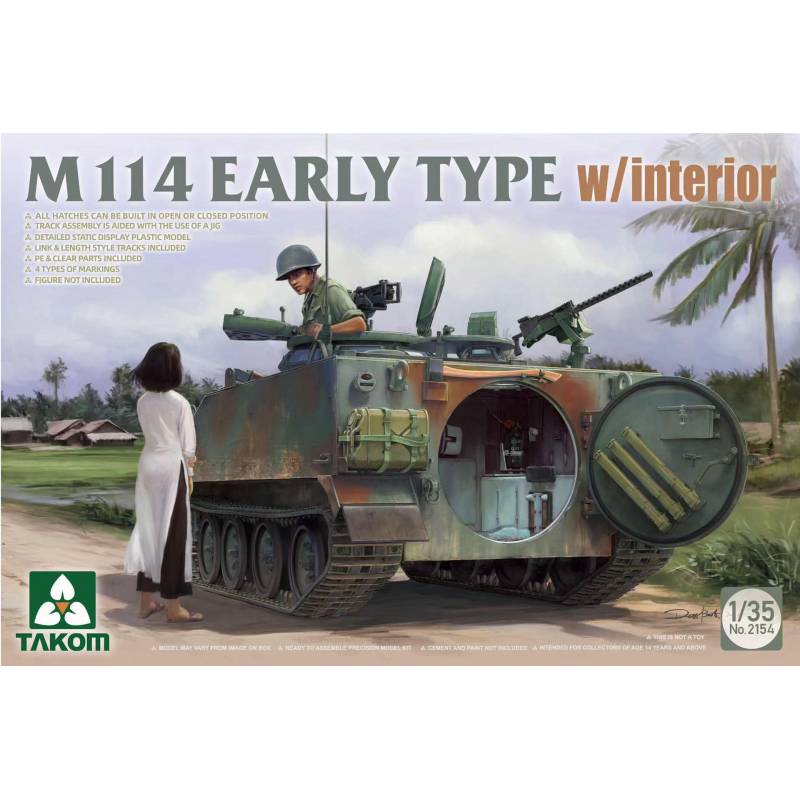 Maquette Blindé M114 Early & Late Type W/ Interior |takom|2154| 1:35 Maquette Ch - Imagen 1 de 2