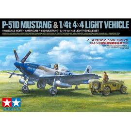 North American P-51D Mustang & 1/4 ton 4x4 Light Vehicle Set