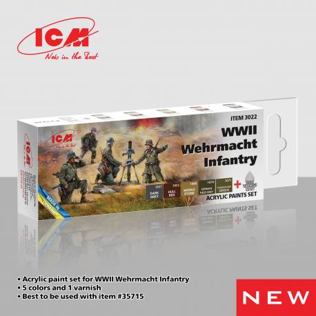 Acrylic Paint Set for WWII Wehrmacht Infantry