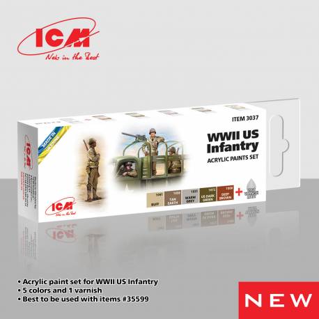 WWII US Infantry Acrylic Paint Set