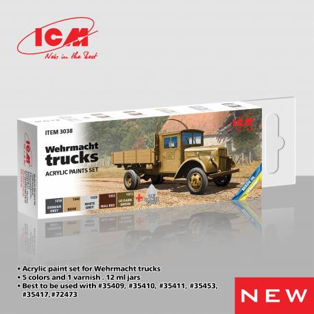 Acrylic paints set for Wehrmacht trucks