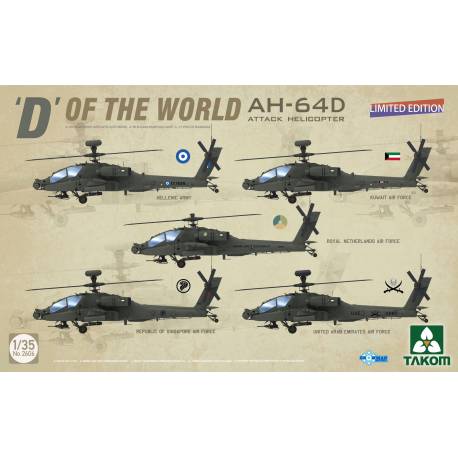 Maquette hélicoptère "D" of the World AH-64D Apache Longbow Attack Helicopter Limited Edition|TAKOM|2606|1:35