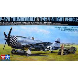 Republic P-47D Thunderbolt "Bubbletop" & 1/4 ton 4x4 Light Vehicle Set