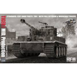 TIGER I MID.Production STANDARD/CUT AWAY PARTS 2 IN 1 WITH FULL INTERIOR&WORKABLE TRACKS