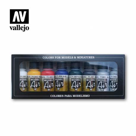 SET DE PEINTURE MODEL AIR COULEURS DE BASE VALLEJO |8X17ml|71174