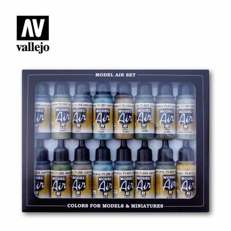 SET DE PEINTURE MODEL AIR RLM VALLEJO|16X17ml|71193