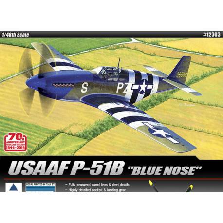 North American P-51B USAAF "Blue Nose"|ACADEMY|12295|1:48