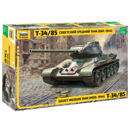 Maquette char russe T-34/85 Soviet Medium Tank|ZVEZDA|3687|1:35
