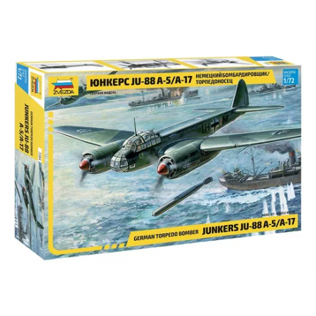 Maquette avion Junkers Ju88A-5 / A-17 "German Bomber / Torpedo Bomber|ZVEZDA|7284|1:72