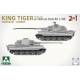 Maquette char KING TIGER Sd.Kfz. 182 w/105mm KwK 46L/68 2-in-1|Takom|2178|1:35(2 en 1)