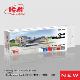 Acrylic paints set for Civil Aviation