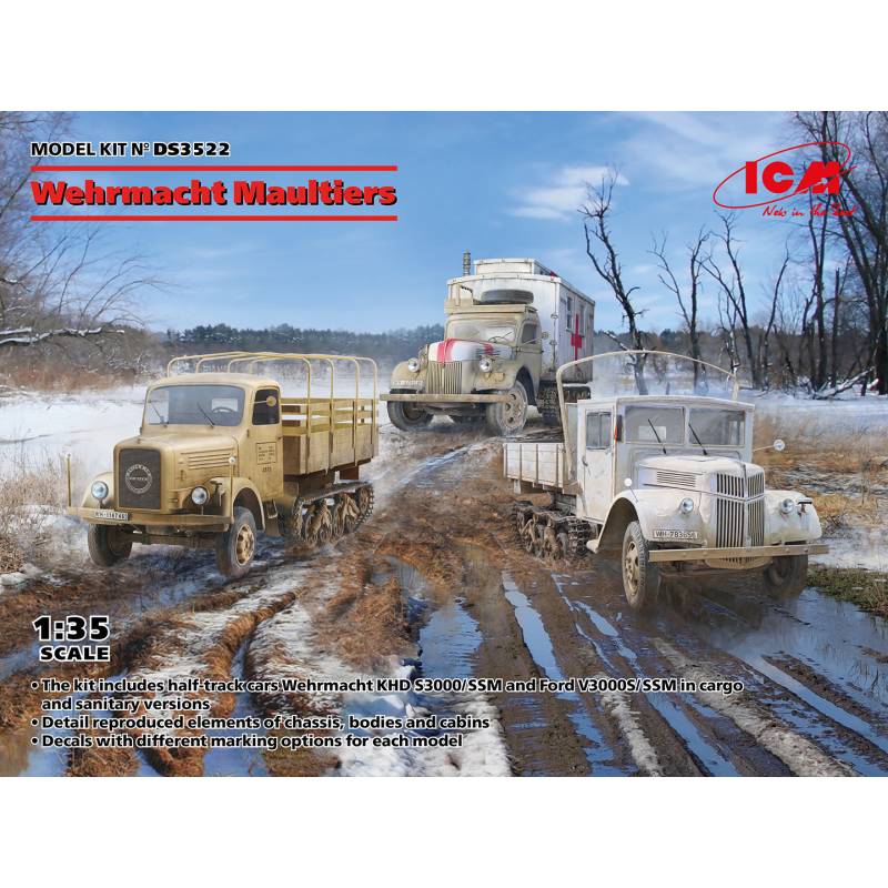 Modello Camion Wehrmacht Maultiers |ICM|DS3522| 1:35 Modello Carro Promo