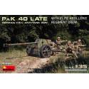 GERMAN 7.5CM ANTI-TANK GUN PaK 40 Late w/ELITE ARTILLERIE REGIMENT CREW